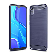 Silicone Candy Rubber TPU Line Soft Case Cover WL1 for Xiaomi Redmi 9A Blue