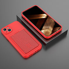 Silicone Candy Rubber TPU Soft Case Cover KC1 for Apple iPhone 15 Red