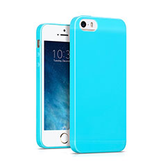 Silicone Candy Rubber TPU Soft Case for Apple iPhone 5 Sky Blue