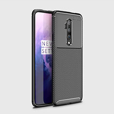 Silicone Candy Rubber TPU Twill Soft Case Cover for OnePlus 7T Pro 5G Black