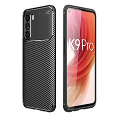 Silicone Candy Rubber TPU Twill Soft Case Cover for Oppo K9 Pro 5G Black