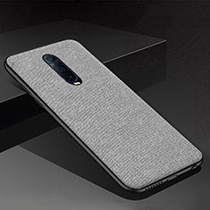 Silicone Candy Rubber TPU Twill Soft Case Cover for Oppo R17 Pro Gray