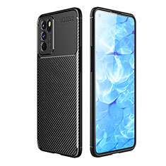 Silicone Candy Rubber TPU Twill Soft Case Cover for Oppo Reno6 5G Black