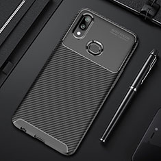 Silicone Candy Rubber TPU Twill Soft Case Cover for Samsung Galaxy A10s Black