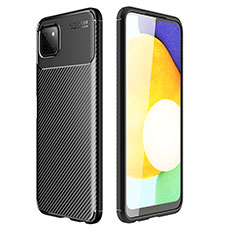 Silicone Candy Rubber TPU Twill Soft Case Cover for Samsung Galaxy A22s 5G Black