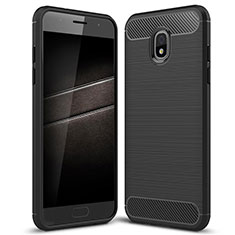 Silicone Candy Rubber TPU Twill Soft Case Cover for Samsung Galaxy J7 (2018) J737 Black