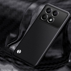 Silicone Candy Rubber TPU Twill Soft Case Cover for Xiaomi Redmi K70 5G Black