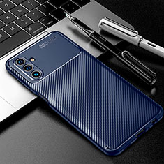 Silicone Candy Rubber TPU Twill Soft Case Cover S01 for Samsung Galaxy A13 5G Blue