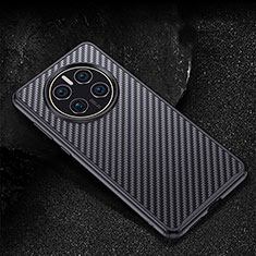 Silicone Candy Rubber TPU Twill Soft Case Cover T01 for Huawei Mate 50E Black