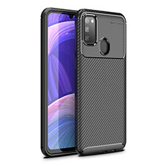 Silicone Candy Rubber TPU Twill Soft Case Cover WL1 for Samsung Galaxy M30s Black