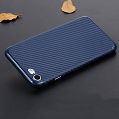 Silicone Candy Rubber TPU Twill Soft Case Z02 for Apple iPhone 7 Blue