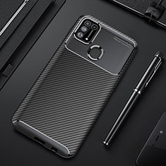 Silicone Candy Rubber TPU Twill Soft T01 Case Cover for Samsung Galaxy M31 Black