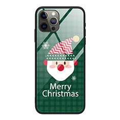 Silicone Frame Christmas Pattern Mirror Case Cover for Apple iPhone 12 Pro Max Mixed