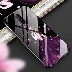 Silicone Frame Dress Party Girl Mirror Case Cover for Oppo RX17 Pro Purple