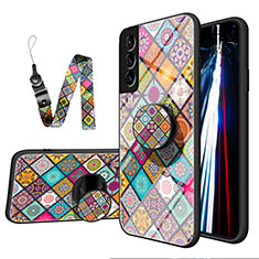 Silicone Frame Fashionable Pattern Mirror Case Cover A01 for Samsung Galaxy S21 Plus 5G Mixed