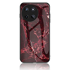 Silicone Frame Fashionable Pattern Mirror Case Cover for Realme 11 4G Red