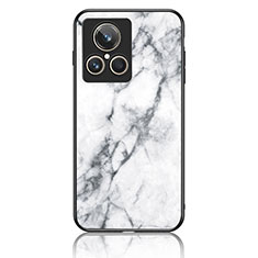 Silicone Frame Fashionable Pattern Mirror Case Cover for Realme GT2 Master Explorer White