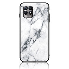 Silicone Frame Fashionable Pattern Mirror Case Cover for Realme Narzo 50 4G White