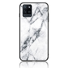 Silicone Frame Fashionable Pattern Mirror Case Cover for Realme V11s 5G White