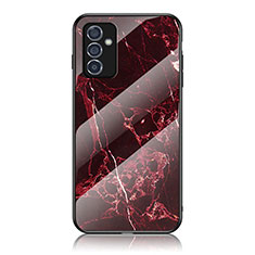 Silicone Frame Fashionable Pattern Mirror Case Cover for Samsung Galaxy A15 LTE Red