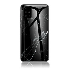 Silicone Frame Fashionable Pattern Mirror Case Cover for Samsung Galaxy A71 5G Black