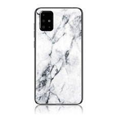 Silicone Frame Fashionable Pattern Mirror Case Cover for Samsung Galaxy A71 5G White