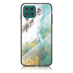 Silicone Frame Fashionable Pattern Mirror Case Cover for Samsung Galaxy F62 5G Green