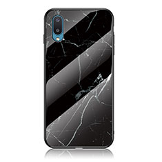 Silicone Frame Fashionable Pattern Mirror Case Cover for Samsung Galaxy M02 Black