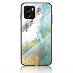 Silicone Frame Fashionable Pattern Mirror Case Cover for Vivo Y15C Green