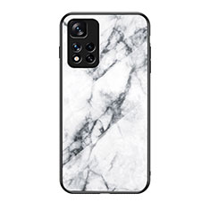 Silicone Frame Fashionable Pattern Mirror Case Cover for Xiaomi Mi 11i 5G (2022) White