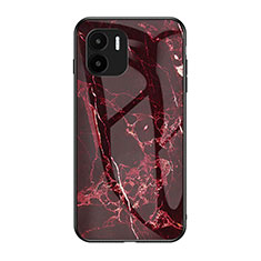 Silicone Frame Fashionable Pattern Mirror Case Cover for Xiaomi Redmi A2 Plus Red