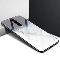 Silicone Frame Fashionable Pattern Mirror Case Cover for Xiaomi Redmi K30 4G Gray