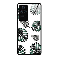 Silicone Frame Fashionable Pattern Mirror Case Cover JM1 for Xiaomi Redmi K40S 5G Midnight Green