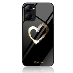 Silicone Frame Fashionable Pattern Mirror Case Cover JM2 for Realme 10S 5G Black