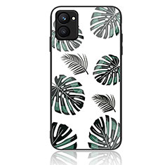 Silicone Frame Fashionable Pattern Mirror Case Cover JM2 for Realme C33 (2023) Midnight Green