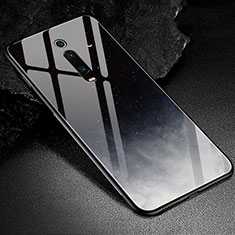 Silicone Frame Fashionable Pattern Mirror Case Cover K02 for Xiaomi Redmi K20 Pro Black