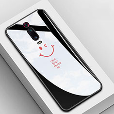 Silicone Frame Fashionable Pattern Mirror Case Cover K03 for Xiaomi Redmi K20 Pro Black