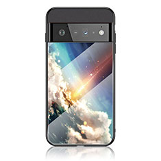 Silicone Frame Fashionable Pattern Mirror Case Cover LS1 for Google Pixel 6 Pro 5G Mixed