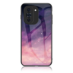 Silicone Frame Fashionable Pattern Mirror Case Cover LS1 for Huawei Nova 10 Pro Purple