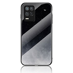 Silicone Frame Fashionable Pattern Mirror Case Cover LS1 for Realme Narzo 30 5G Gray