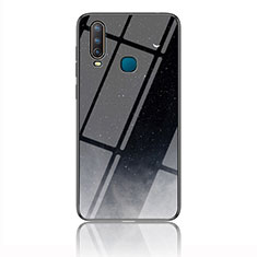 Silicone Frame Fashionable Pattern Mirror Case Cover LS1 for Vivo Y11 Gray