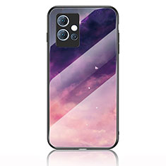 Silicone Frame Fashionable Pattern Mirror Case Cover LS1 for Vivo Y30 5G Purple