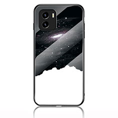 Silicone Frame Fashionable Pattern Mirror Case Cover LS1 for Vivo Y32t Black