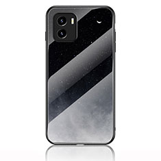 Silicone Frame Fashionable Pattern Mirror Case Cover LS1 for Vivo Y32t Gray