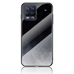 Silicone Frame Fashionable Pattern Mirror Case Cover LS2 for Realme 8 4G Gray