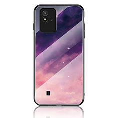 Silicone Frame Fashionable Pattern Mirror Case Cover LS2 for Realme C20A Purple