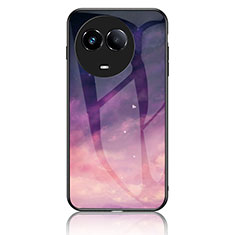Silicone Frame Fashionable Pattern Mirror Case Cover LS2 for Realme V50 5G Purple
