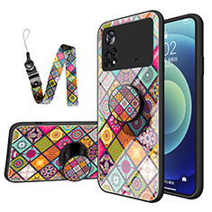 Silicone Frame Fashionable Pattern Mirror Case Cover LS2 for Xiaomi Poco X4 Pro 5G Colorful