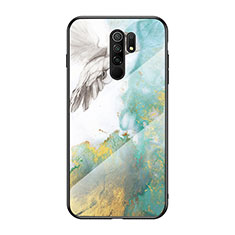 Silicone Frame Fashionable Pattern Mirror Case Cover LS2 for Xiaomi Redmi 9 Prime India Green