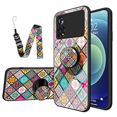 Silicone Frame Fashionable Pattern Mirror Case Cover LS2 for Xiaomi Redmi Note 11E Pro 5G Mixed